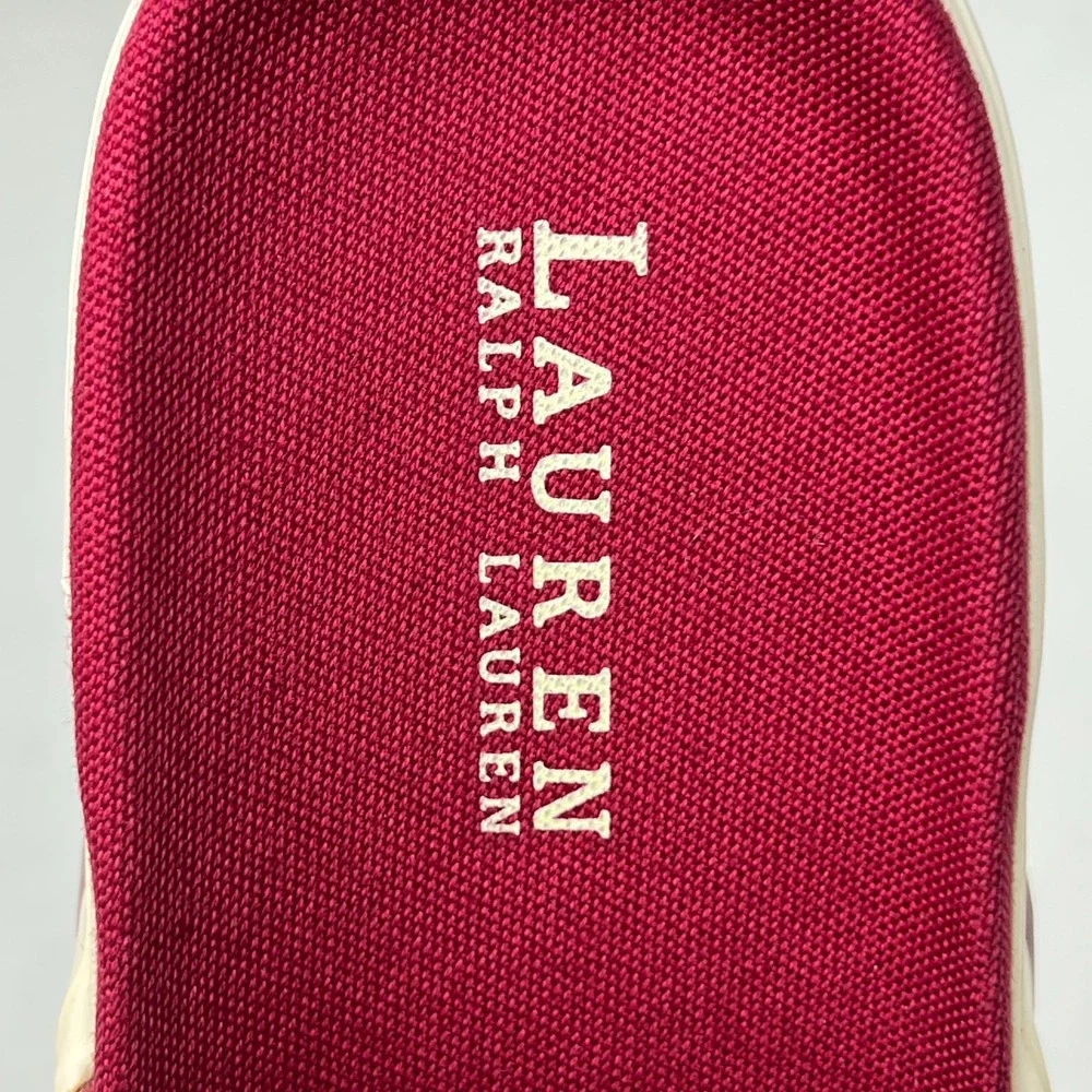 Ralph Lauren Matty‎ Sandals Red Signature Fabric Stylish Women's Size 7B VTG NEW